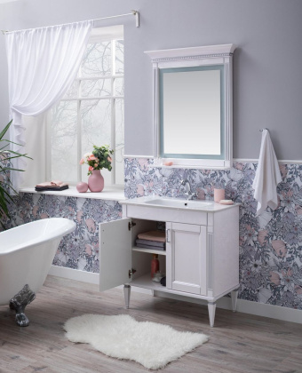 Зеркало Aquanet Селена 70 белый, серебро