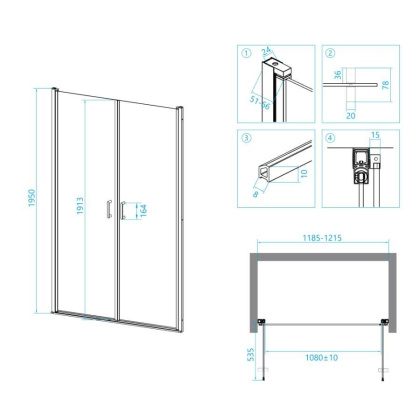 Душевая дверь RGW LE-06 120х195 прозрачное 06120612-11