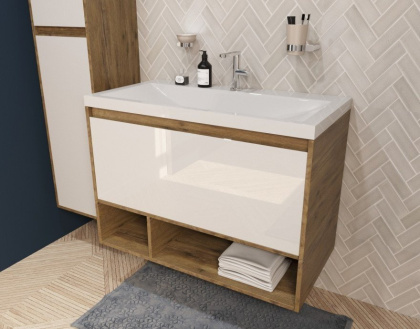 Комплект мебели Monaco Wood 900х480 подвесной 1 ящик (ШхГхВ) 898х476х607