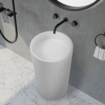 Раковина отдельностоящая ABBER Stein AS2501-H белая матовая Раковина отдельностоящая ABBER Stein AS2501-H белая матовая