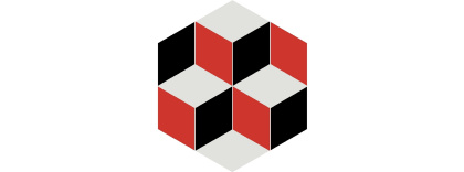 Декор 2 VT\A284\SG1010 Кальсада Черный/Белый/Красный (12см*10,4см*7мм) (45шт/0,561м2) Шестиугольник, шт