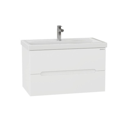 Тумба Onika Айленд 80 подвесная, белая (ум. Фостер 80)