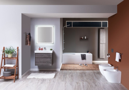 Зеркало Aquanet Nova Lite 75 дуб рошелье LED Зеркало Aquanet Nova Lite 75 дуб рошелье LED
