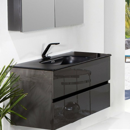 Тумба без раковины Vallessi 100*46cm АНТРАЦИТ глянец 2 полки, 837-100-A glossy Boheme Тумба без раковины Vallessi 100*46cm АНТРАЦИТ глянец 2 полки, 837-100-A glossy Boheme