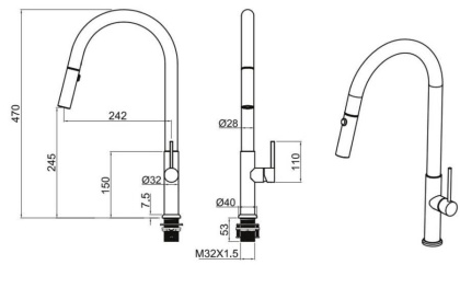 Смеситель для кухни Allen Brau Sprungfeder 5.60002-SS сталь браш