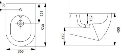 Биде подвесное Allen Brau Reality 4.32008.AN антрацит Биде подвесное Allen Brau Reality 4.32008.AN антрацит