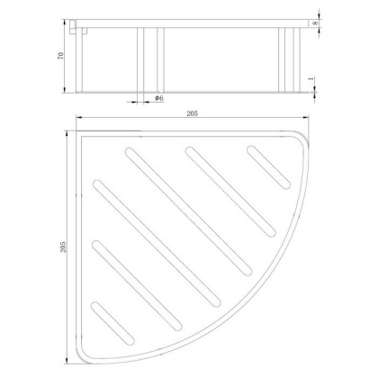 Полка-корзинка для душа угловая OMNIRES 20,5х20,5 см 3615 UN3615CR (хром) Полка-корзинка для душа угловая OMNIRES 20,5х20,5 см 3615 UN3615CR (хром)