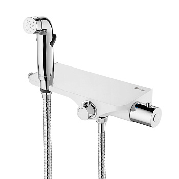 Смеситель Lemark Solo LM7169CW термостатический с гигиеническим душем, настенный Смеситель Lemark Solo LM7169CW термостатический с гигиеническим душем, настенный