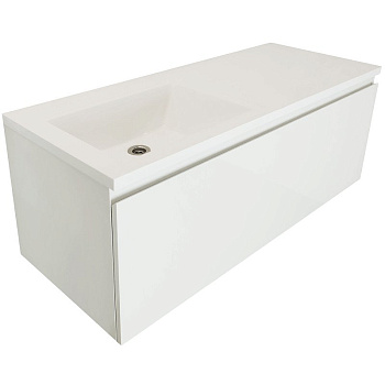 Комплект мебели Dallas Luxe 1400х482 левосторонний подвесной 1 ящик (ШхГхВ) 1392х476х430