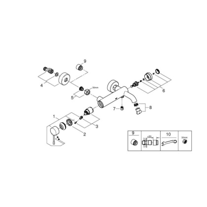 Смеситель для ванны Grohe Essence New 33624001 хром