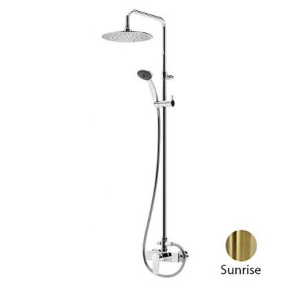 NAUTIC-CD-25-SR Душевая стойка со смесителем, ручным и верхним душем 250 мм ABS, исполнение Sunrise NAUTIC-CD-25-SR Душевая стойка со смесителем, ручным и верхним душем 250 мм ABS, исполнение Sunrise