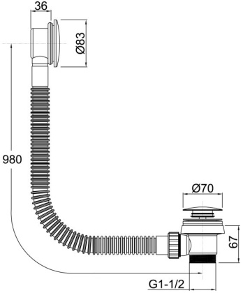 Слив-перелив для ванны Allen Brau Priority 5.31027-31 черный матовый Слив-перелив для ванны Allen Brau Priority 5.31027-31 черный матовый