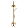 FIRST-CVD-03/24-M Душевая колонна со смесителем для ванны,верхнего и ручного душа,золото, ручки золото FIRST-CVD-03/24-M Душевая колонна со смесителем для ванны,верхнего и ручного душа,золото, ручки золото