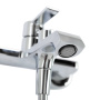 AURORA Смеситель для ванны и душа в комплекте с ручным душем, шлангом и держателем, хром AURORA-VASM-CRM