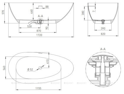 Ванна из искусственного камня PAOLA BASSA 172,101612G