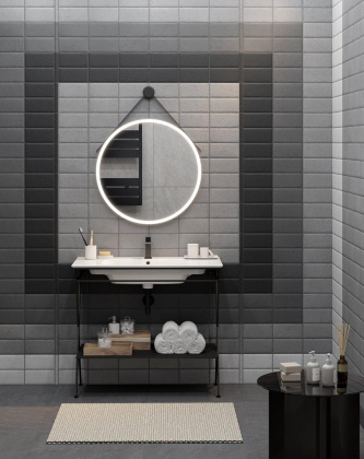 Плитка настенная 19067 Граффити серый темный 9.9*20*8 (46шт\0.91м2), м2