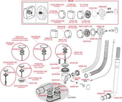 Слив для ванны, стандарт Слив для ванны, стандарт