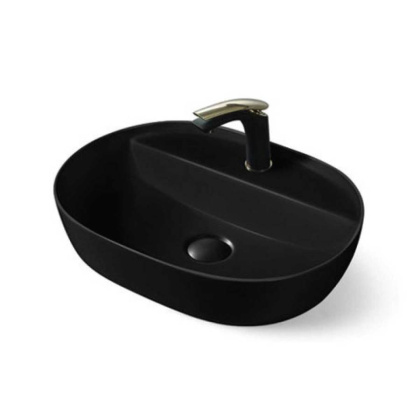 Раковина керамическая Vincea VBS-121MB, 500*380*135, накладная, цвет матовый черный Раковина керамическая Vincea VBS-121MB, 500*380*135, накладная, цвет матовый черный