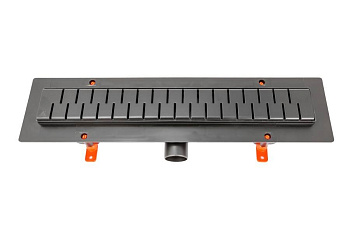 Душевой лоток 45 см Creto Snake CRE-450 SB с решеткой, черный