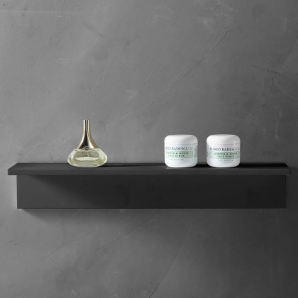 Полочка для ванной комнаты ABBER Stein AS1654MB черная матовая Полочка для ванной комнаты ABBER Stein AS1654MB черная матовая