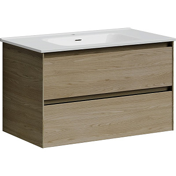 Тумба подвесная SANCOS Cento 790х450х500, c двумя ящиками оснащенными доводчиками,карпатская ель, арт. CN80KE