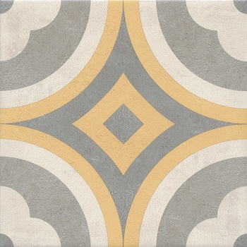 Декор VT\A465\5009 Эрмитаж 6 желтый/оранжевый/серый 20см*20см*6,9мм (1уп/10шт)матовый, шт