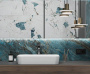 Beam Turquoise Керамогранит бирюзовый 60х120 лаппатированный шайн