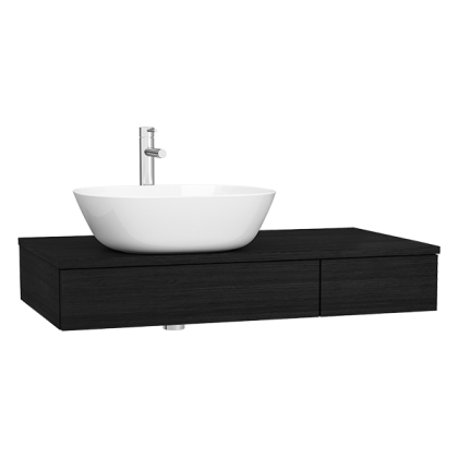 Модуль 90 см под раковину с выдвижным ящиком, левосторонний, черный дуб Модуль 90 см под раковину с выдвижным ящиком, левосторонний, черный дуб
