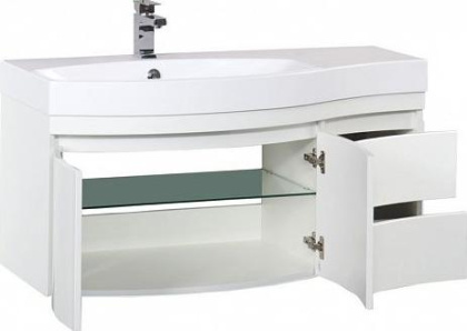 Тумба с раковиной Aquanet Опера 115 L белый (2 дверцы 2 ящика) Тумба с раковиной Aquanet Опера 115 L белый (2 дверцы 2 ящика)