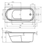 Акриловая ванна Riho Columbia, 150х75 см без гидромассажа
