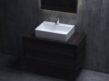 Раковина Salini OTTAVIA 1103201MRF S-Stone покраска по RAL полностью, накладная, матовая Раковина Salini OTTAVIA 1103201MRF S-Stone покраска по RAL полностью, накладная, матовая