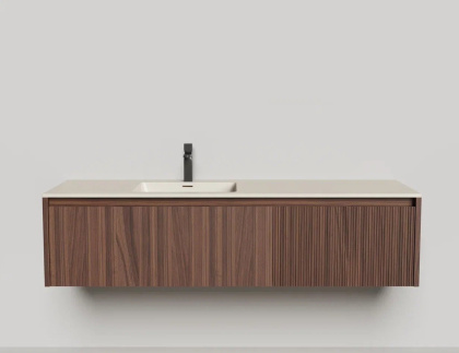 Подвесная тумба Domino 1600, шпон, под встраиваемую раковину