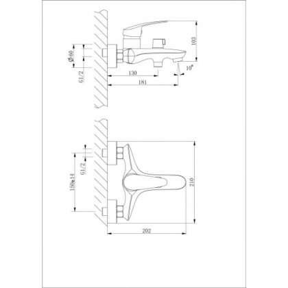 Смеситель Lemark Linara LM0414C для ванны