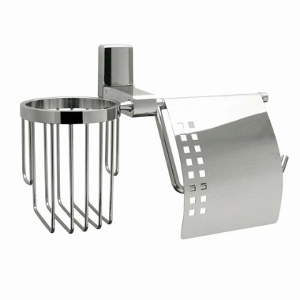 Держатель туалетной бумаги и освежителя Leine, 26,5х18,5х12 см, хром, K-5059