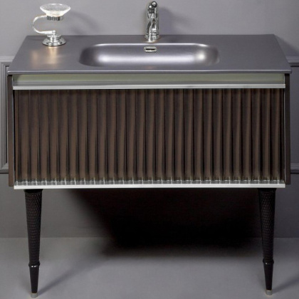 Тумба Canale 100 черная + Хром_Комплект 843-100-BCR Boheme Тумба Canale 100 черная + Хром_Комплект 843-100-BCR Boheme