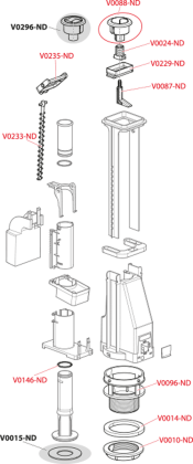 Сливной механизм с двойной кнопкой
