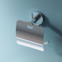 Держатель для туалетной бумаги X-Joy с крышкой, 11,3х13,8х6,1 см, хром, A85A341400