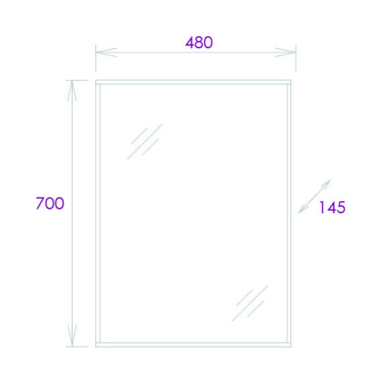 Зеркало Onika Тимбер 48 дуб сонома