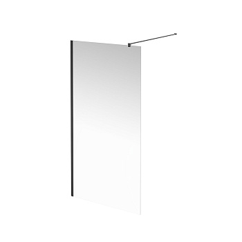 Душевая перегородка vetro, 100х195, матовый черный  Душевая перегородка vetro, 100х195, матовый черный