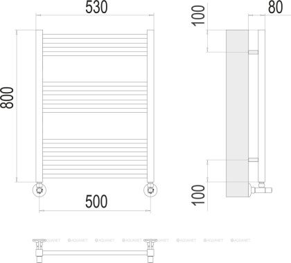 Полотенцесушитель Terminus Сицилия П12 500х800
