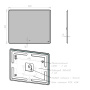 Зеркало Lemark ELEMENT 100х80см с подсветкой, с подогревом