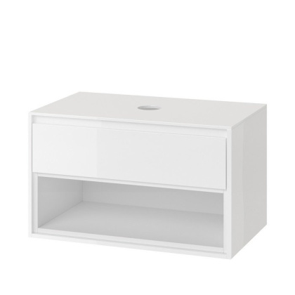 Тумба под накладную раковину EXCELLENT Tuto 80 см (белый/белый), 1 ящик Тумба под накладную раковину EXCELLENT Tuto 80 см (белый/белый), 1 ящик