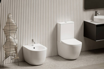 Биде ABBER Bequem AC1152 приставное белое Биде ABBER Bequem AC1152 приставное белое