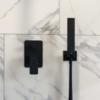 Смеситель для душа скрытого монтажа EXCELLENT Keria AREX.2045BL (черный мат)