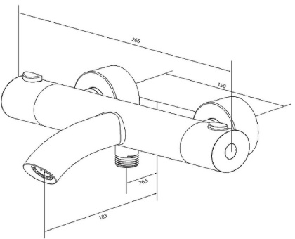 Смеситель Для ванны и душа с термостатом F7550064 Sense