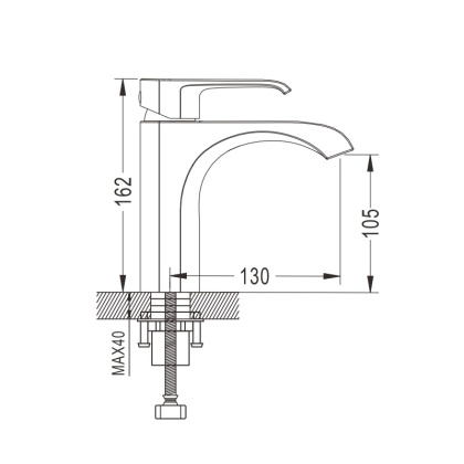 Смеситель для раковины латунь R1701
