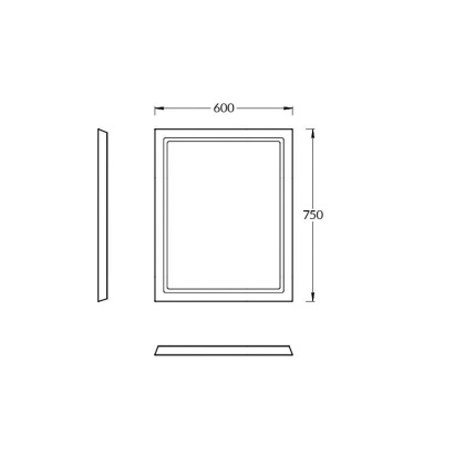 Зеркало POMPEI 60, белое глянцевое PO.mi.60\WHT
