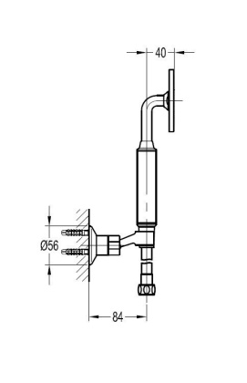 ECO-KD-NOP Ручной душ со шлангом и держателем, чёрный матовый