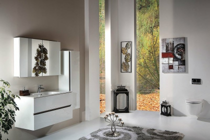 Тумба без раковины Vallessi 100*46cm WHITE 2 полки, 837-100-W Boheme