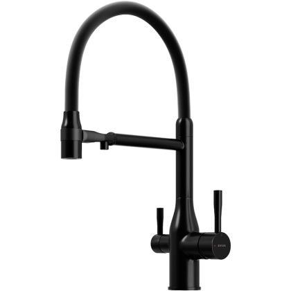Смеситель для кухни SANCOS Garda с возможностью подключения фильтра для воды, цвет матовый черный, арт. SC4009MB